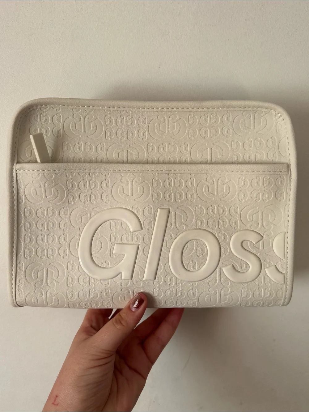 Limited Edition Glossier Leather Makeup Bag